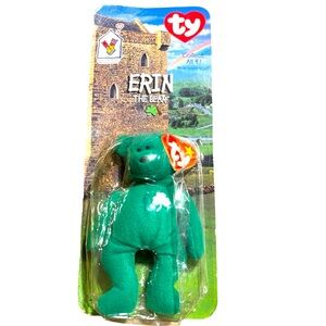 Mcdonald's Ty Erin The Bear Beanie Baby Irish Ireland 1999 Green Collect All 4!